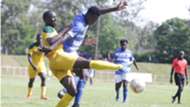 MARTIN ONGORI of Mathare United vs VINCENT OBURU of AFC Leopards.