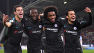 Chelsea vs Huddersfield Willian, Pedro, Moses, Azpilicueta