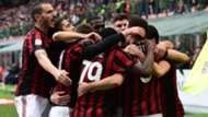 Milan Chievo celebrating