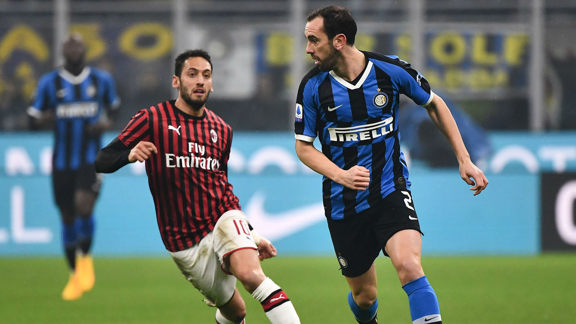 Diego Godin Hakan Calhanoglu Inter Milan