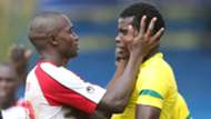 Francis Ocholla of Ulinzi Stars and Pascal Ogweno of Sharks.