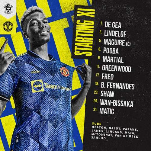 MAN UTD XI VS Southampton