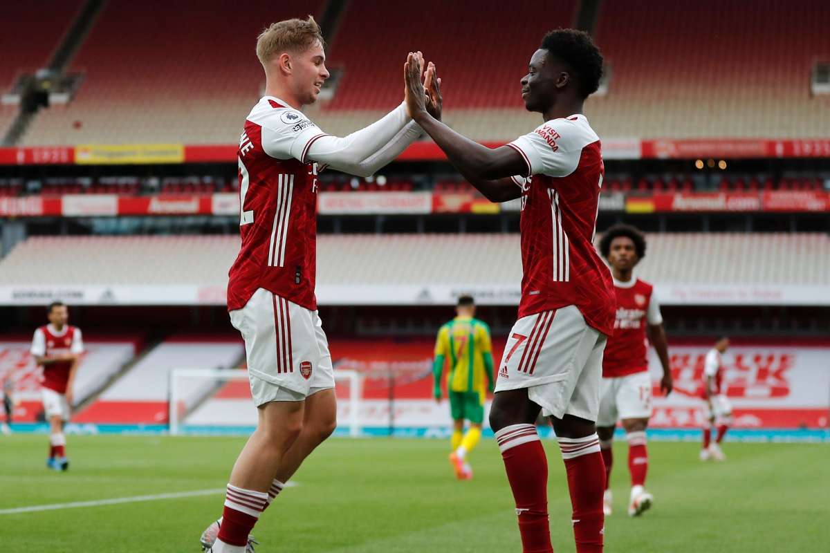The Future Of Arsenal Twitter Gushes Over Saka And Smith Rowe Goal Com