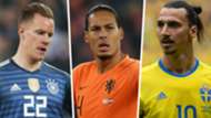 Marc-André Ter Stegen, Virgil van Dijk e Zlatan Ibrahimovic