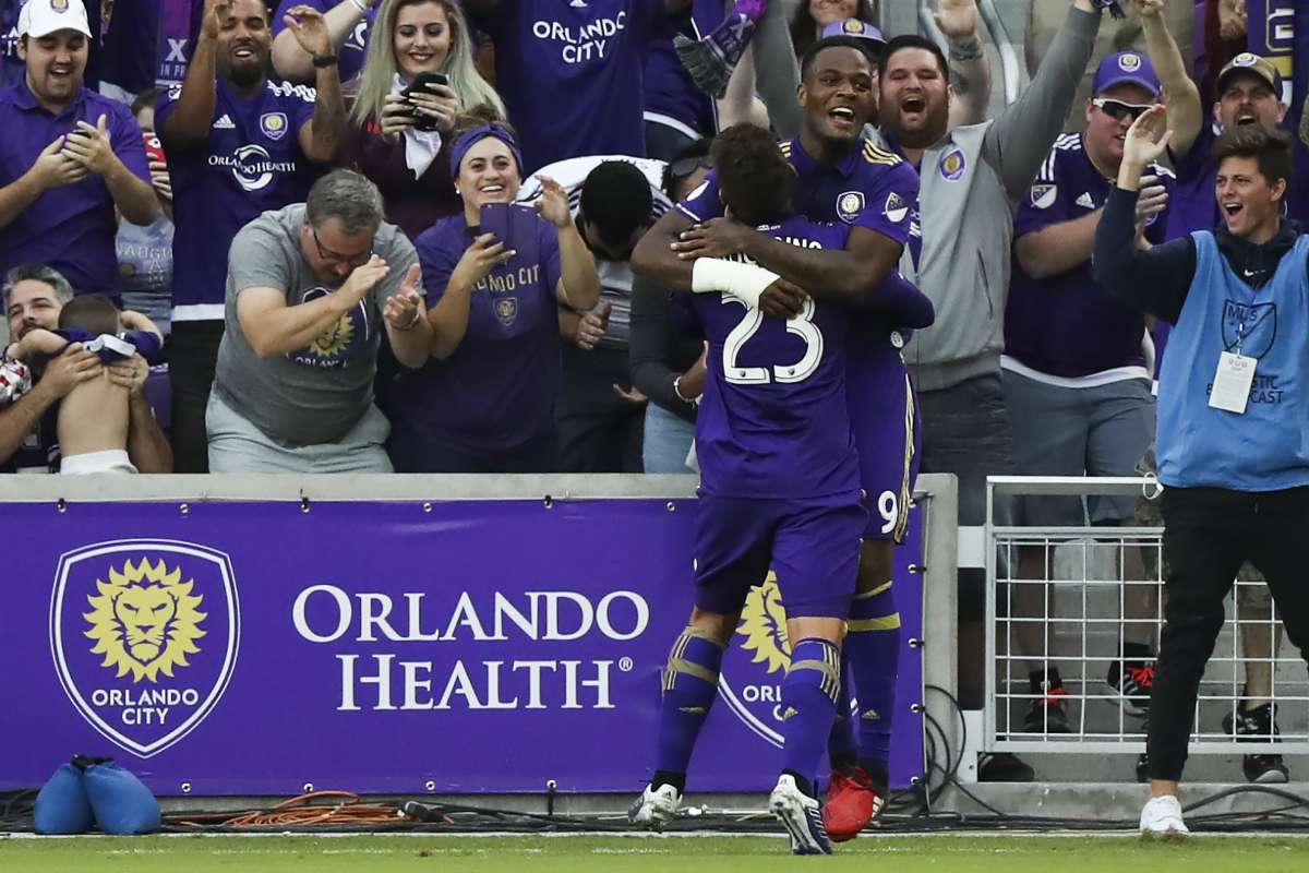 Watch Cyle Larin Scores First Goal At Orlando City Stadium Goal Com