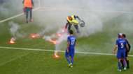 Croatia fan flares
