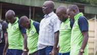 Vihiga United coach Edward Mahoah and bench