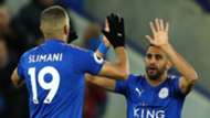 Islam Slimani Riyad Mahrez Leicester City