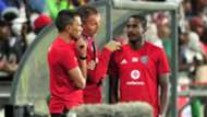 Orlando Pirates coaches, Milutin Sredojevic, Rulani Mokwena and Fadlu Davids, January 2019
