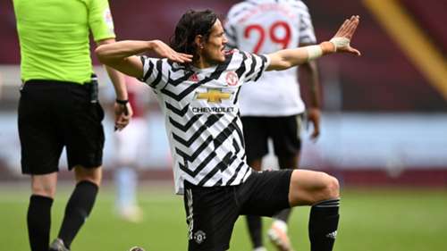 Edinson Cavani Aston Villa vs Manchester United 2020-21 Premier League
