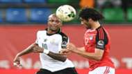 Mohamed Elneny of Egypt and Andre Ayew of Ghana