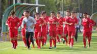 U19 Việt Nam tập luyện tại Trung tâm bóng đá trẻ VFF tháng 5-2018