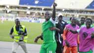 Gor Mahia striker Dennis Oliech celebrates v Zamalek