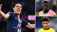 Edinson Cavani Ousmane Dembele Jadon Sancho composite