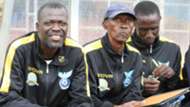 Kisumu All-Stars ssistant coach Francis Oduor and coach Henry Omino.