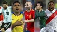 Messi - Falcao - Iniesta - Lozano - Farfán