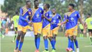 KCCA FC players celebate.
