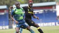 KENNEDDY OWINO OF KCB FCvs VICTOR NDINYA OF WAZITO FC.