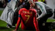Cristiano Ronaldo injury Portugal Serbia 0319