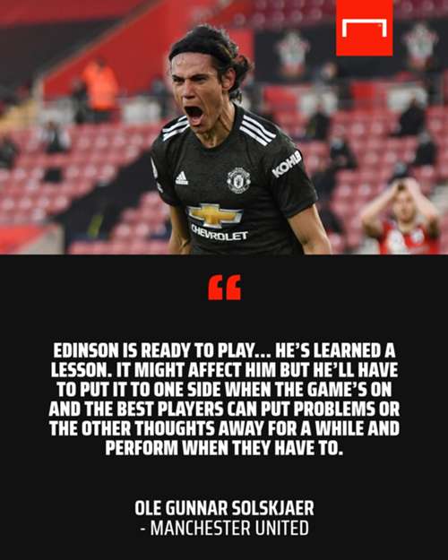 Edinson Cavani Ole Gunnar Solskjaer Manchester United GFX