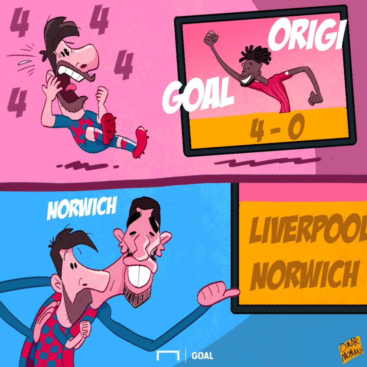 Goal's Cartoon Corner the best football sketches from Omar Momani