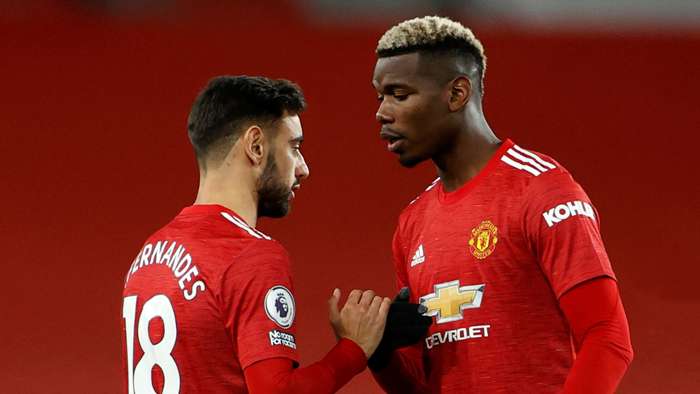 Bruno Fernandes Paul Pogba Man Utd 2020-21