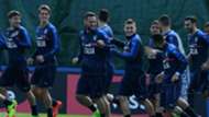 Marco Verratti Danilo D'Ambrosio Daniele Rugani Italy training session