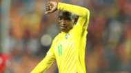 Khama Billiat of Zimbabwe celebrates goal during the 2019 Africa Cup of Nations Finals match between Uganda.