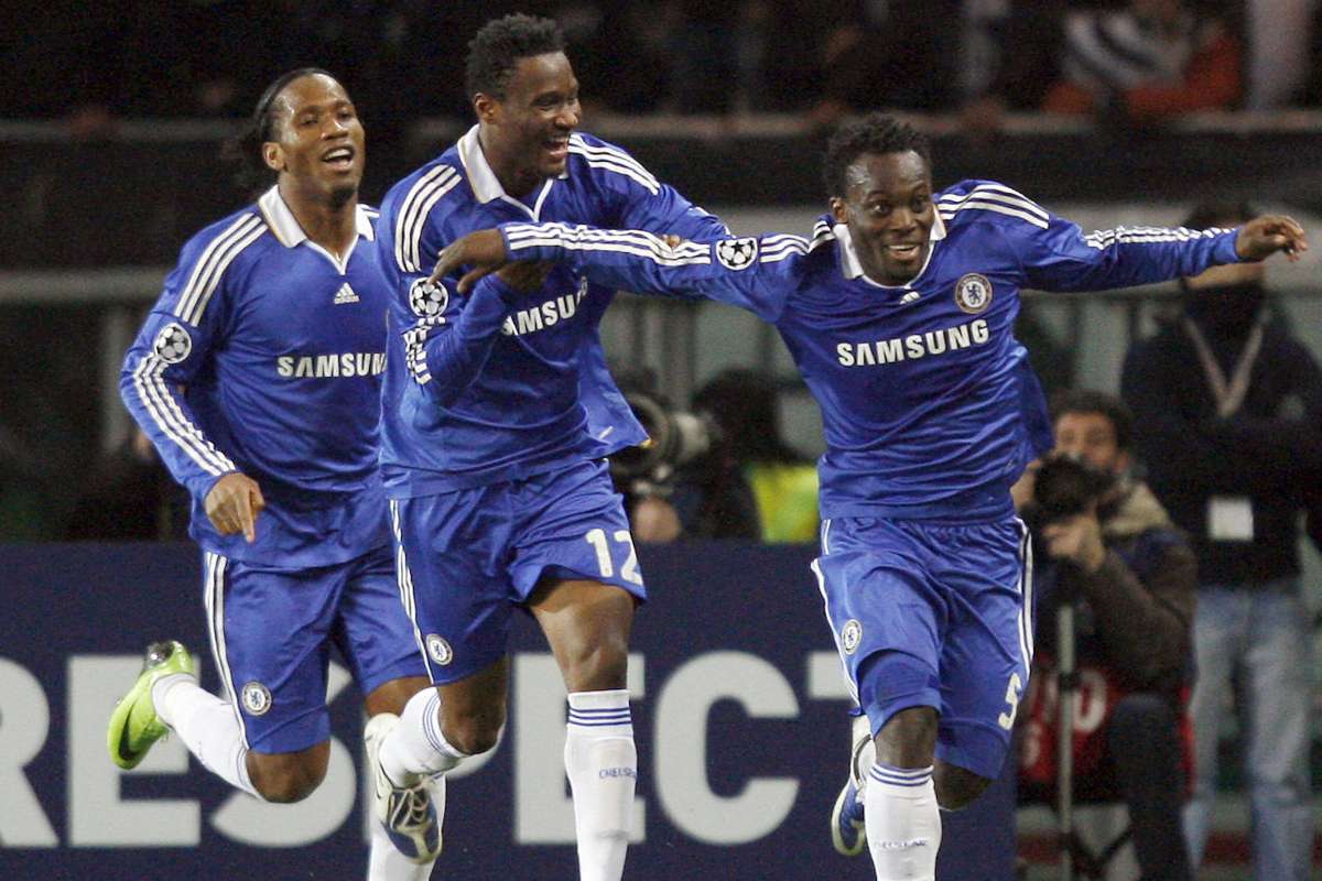 Image result for didier drogba essien mikel 2012 champions league final