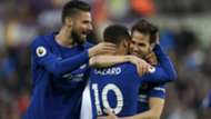 Olivier Giroud, Eden Hazard, Cesc Fabregas, Chelsea 04282018