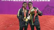 Tabitha Chawinga and Elizabeth Addo