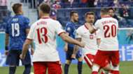 Poland celebrate Karol Linetty goal vs Slovakia, Euro 2020