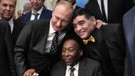 Pelé, Maradona e Putin - Brasil, Argentina e Rússia - Copa do Mundo