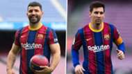 Lionel Messi Sergio Aguero Barcelona GFX