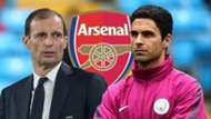 GFX Massimiliano Allegri Mikel Arteta Arsenal