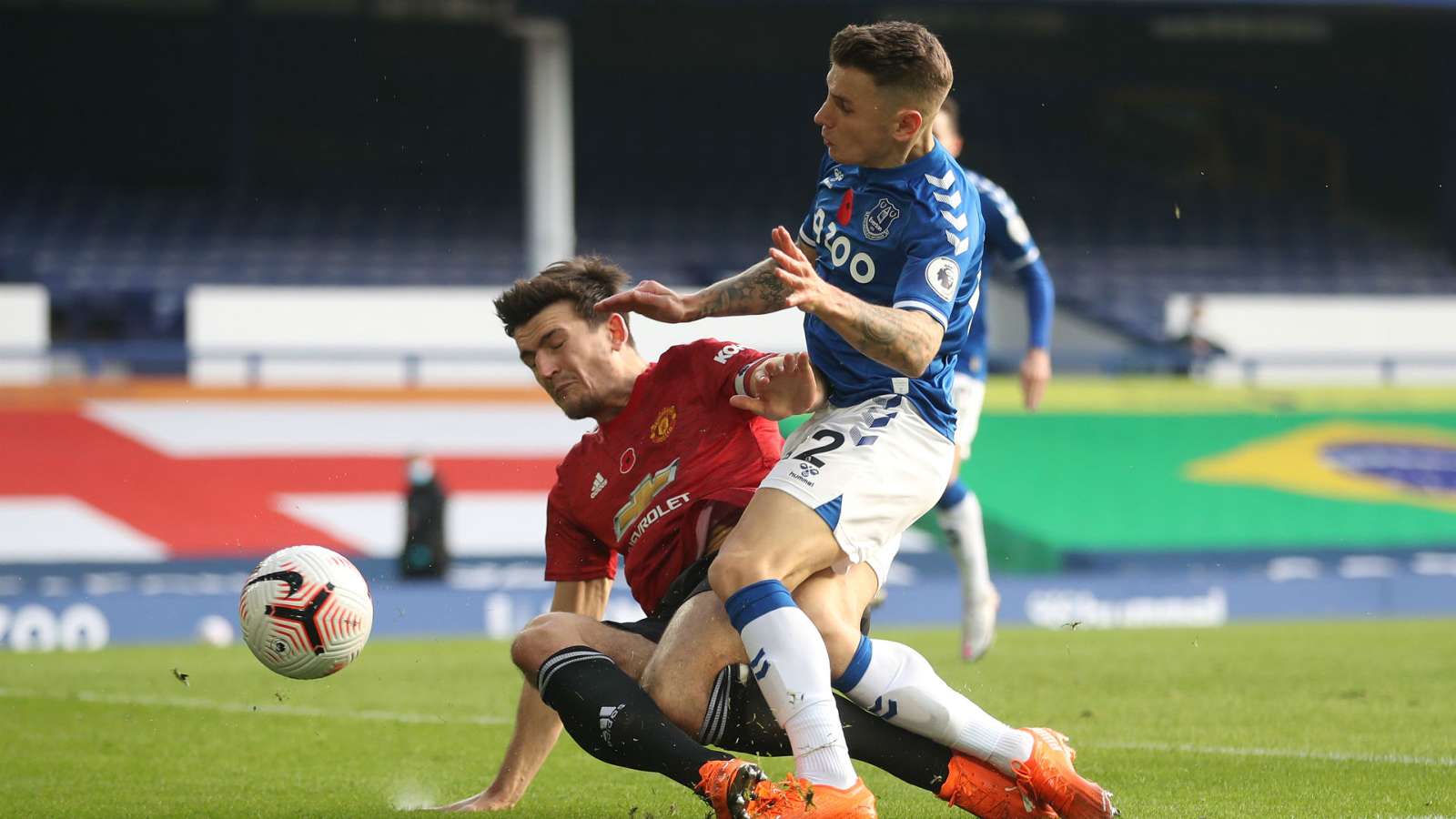 VAR controversy in Everton vs Man Utd clash as Pickford & Maguire both