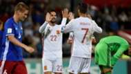 Alvaro Morata Isco Alarcon Liechtenstein Spain WC Qualifiers