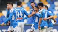Napoli celebrating Perugia Insigne Coppa Italia