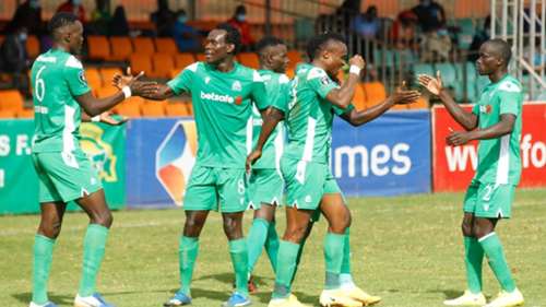 Gor Mahia players celebrate.