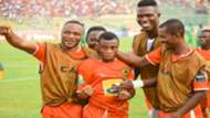 Kotoko's Emmanuel Gyamfi celebrating his goal with team mates