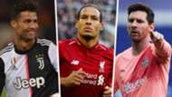 Cristiano Ronaldo Virgil van Dijk Lionel Messi