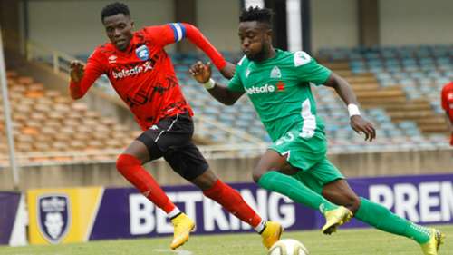 AFC Leopards SC captain Robinson Kamura and Gor Mahia.