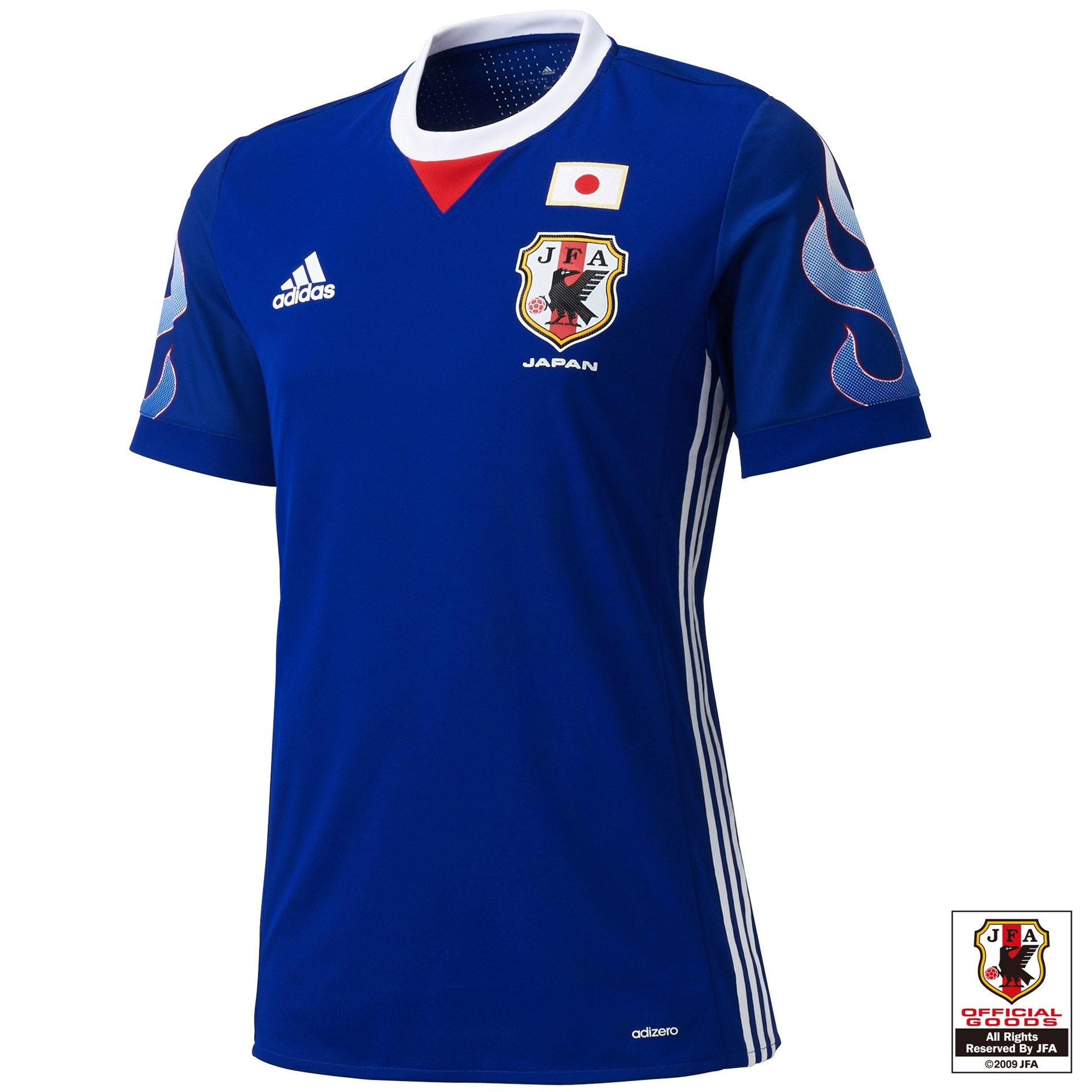 日本代表ユニ 伝説の 炎モデル が復活 W杯出場周年を記念し復刻版発売 Goal Com 日本代表ユニ 伝説の 炎モデル が復活 W杯出場周年を記念し復刻版発売 Goal Com