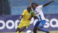 MOSES MUDAVADI of Kakamega Homevboyz v VINCENT OBURU of AFC Leopards.