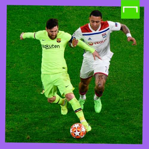 Memphis Depay Lionel Messi Lyon Barcelona GFX