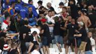 Hungary fans fighting