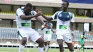 Enock Agwanda of KCB vs Kariobangi Sharks.