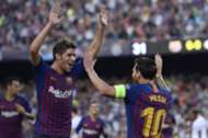 MESSI SERGI ROBERTO BARCELONA PSV CHAMPIONS LEAGUE