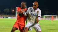 Puleng Tlolane of Polokwane City and Robyn Johannes of Stellenbosch FC, October 2019