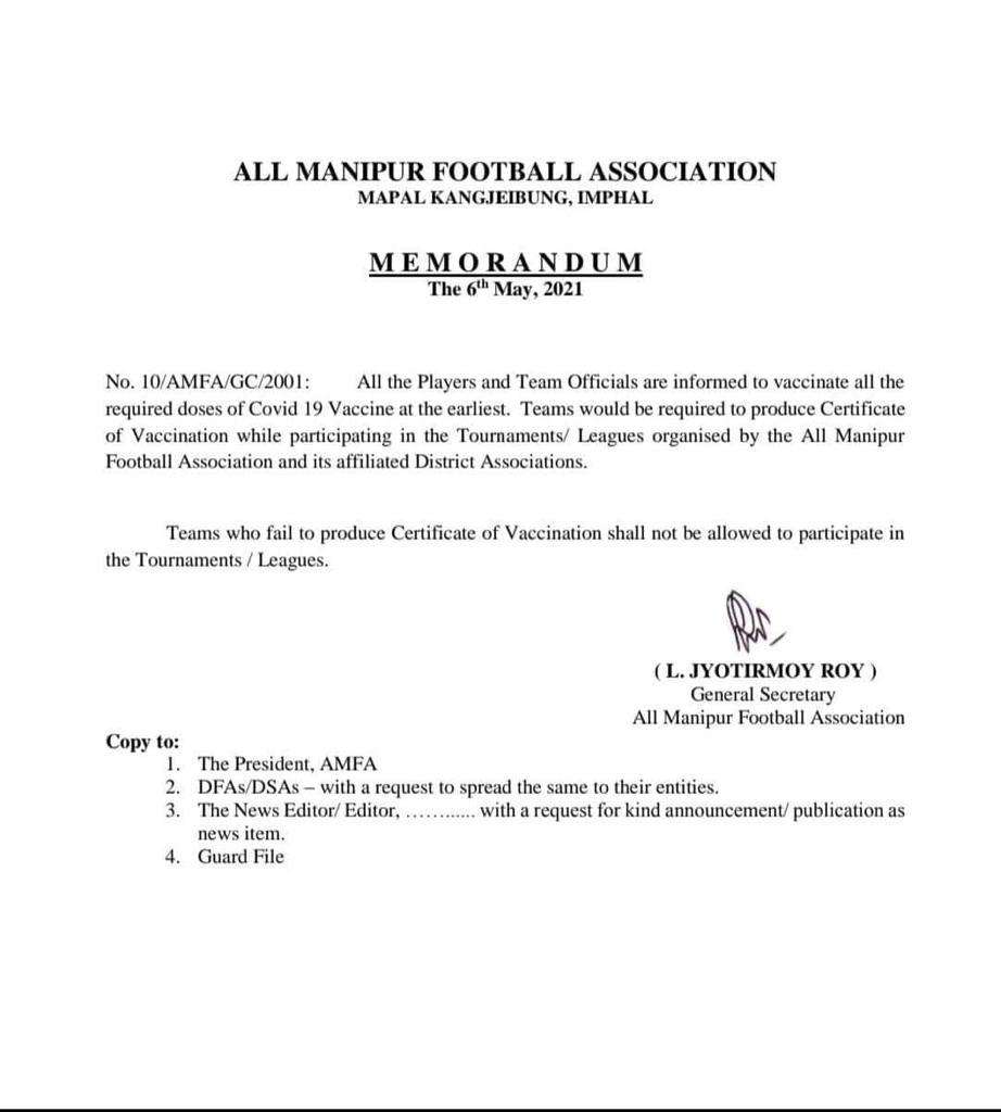 Coronavirus Manipur Fa Make Covid 19 Vaccination Certificate Compulsory Goal Com